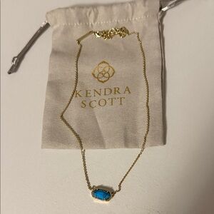 Kendra Scott Gold Elsa Necklace with Turquoise Stone